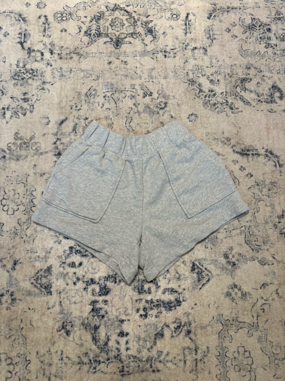 aerie Heather Light Gray High-Rise Athletic Lounge Shorts